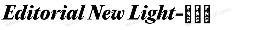 Editorial New Light字体转换